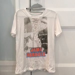 Jimi Hendrix Lace Up T-Shirt